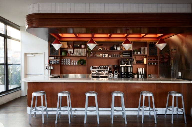 cafe lift restaurant fitout bar area